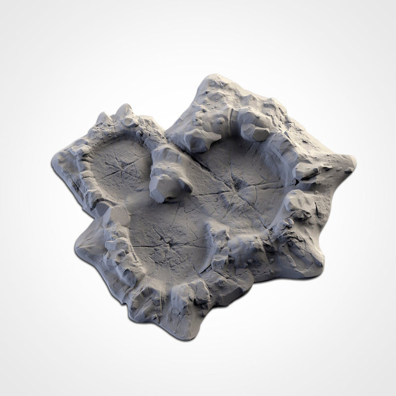 Craters 3D printed terrain view 5