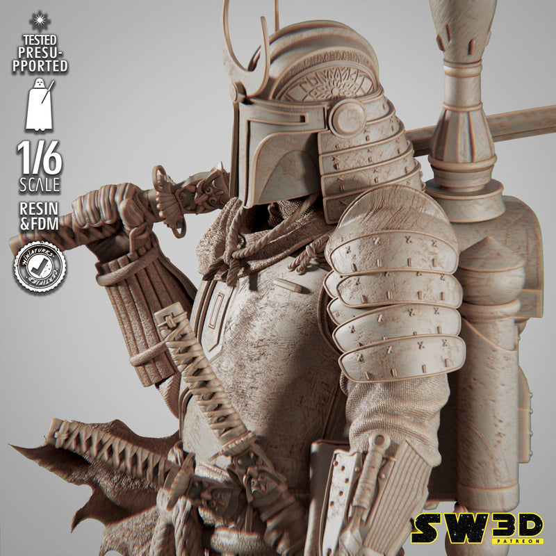 Boba Fett Samurai Sculpture