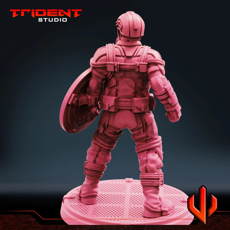 Red Guardian Marvel MCP-compatible 40mm resin proxy miniature by Trident Miniatures - product image 5