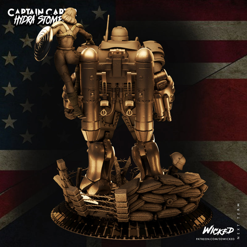 Cap. Carter + Hydra Stomper Sculpture resin statue kit view 5