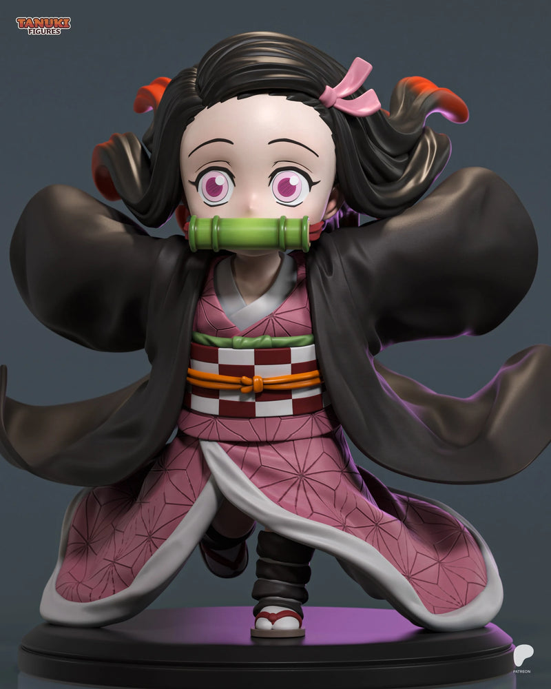 Nezuko Chibi Resin Figure - Chibi view 5