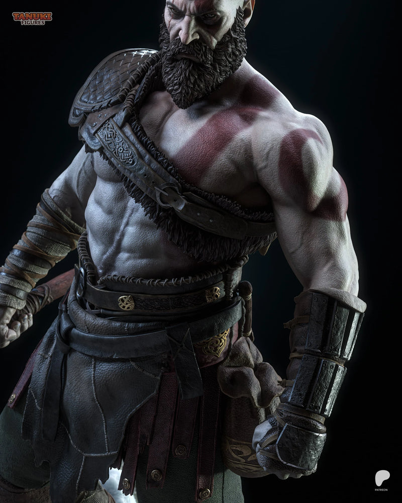 Kratos (2018) Resin Statue & Bust - Full Size view 5