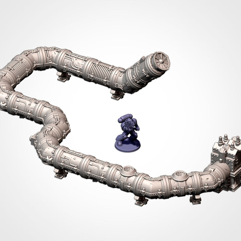 Modular Pipes 3D printed terrain view 5