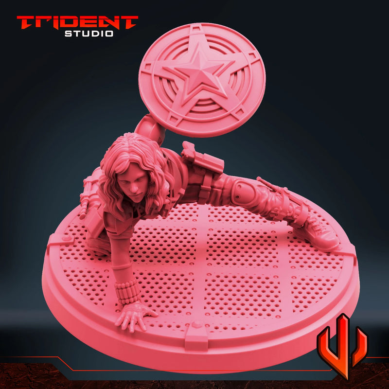 Black Widow Multiverse - Sculpt D Marvel MCP-compatible 40mm resin proxy miniature by Trident Miniatures - product image 5