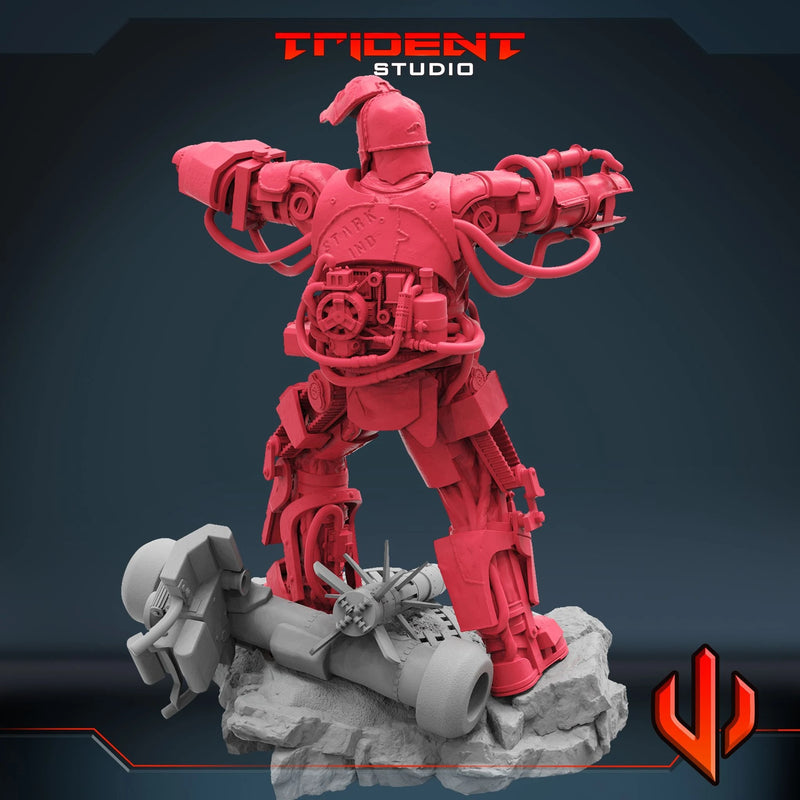 Iron Man MK1 Miniature Marvel MCP-compatible 40mm resin proxy miniature by Trident Miniatures - product image 5