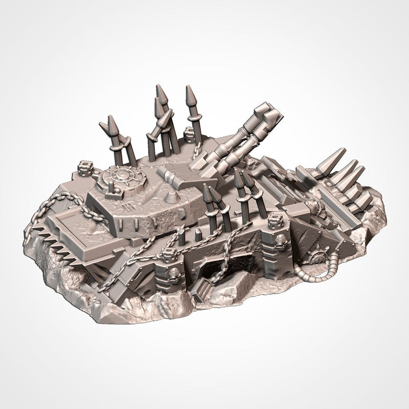 Infernal Tanks Destroyed 3D printed terrain view 5