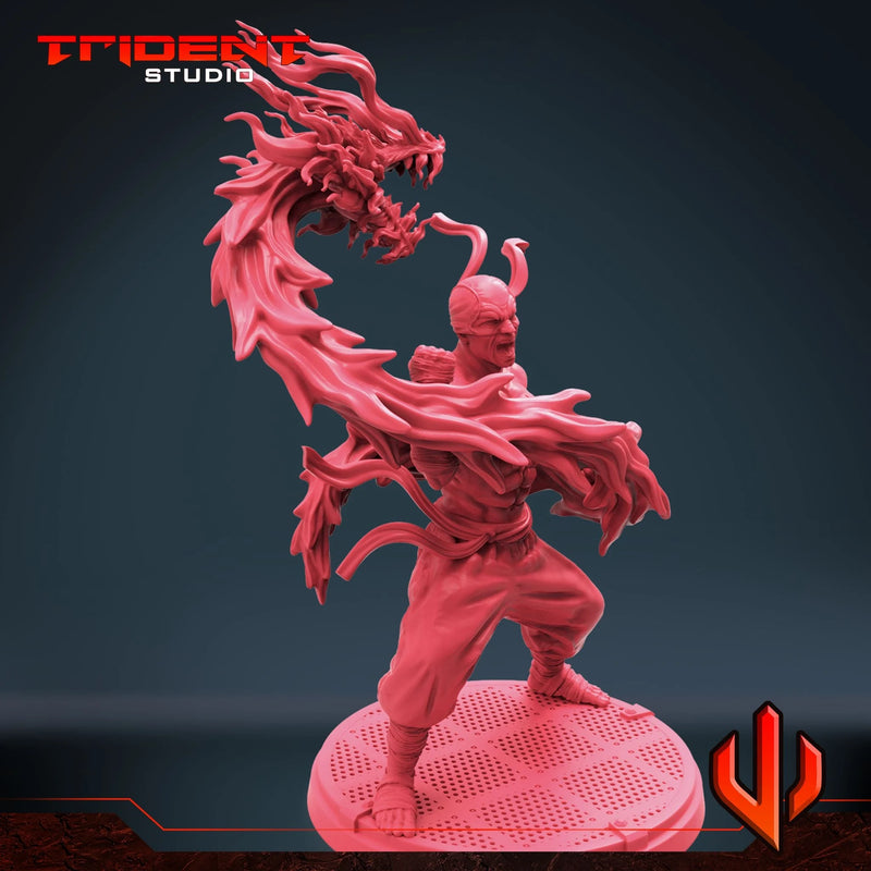 Iron Fist - Sculpt B Marvel MCP-compatible 40mm resin proxy miniature by Trident Miniatures - product image 5