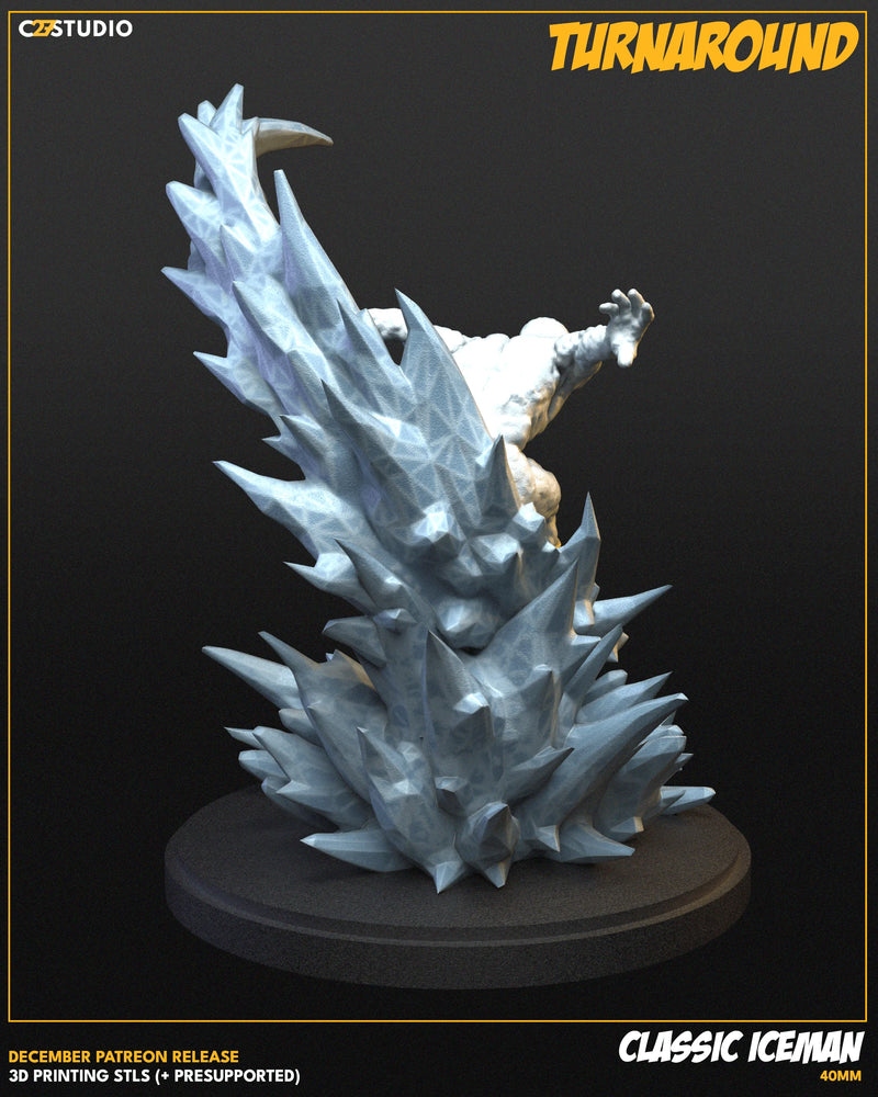Classic Iceman Marvel MCP-compatible resin miniature by C27 Studios - product image 5
