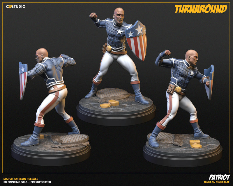 Patriot Marvel MCP-compatible resin miniature by C27 Studios - product image 5