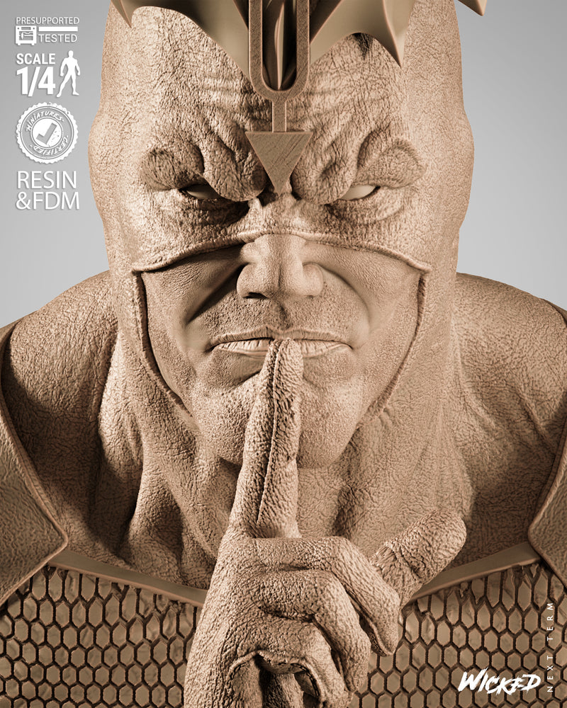 Black Bolt Portrait Bust resin bust kit view 5