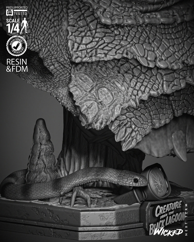 Creature of the Black Lagoon Portrait Bust resin bust kit view 5