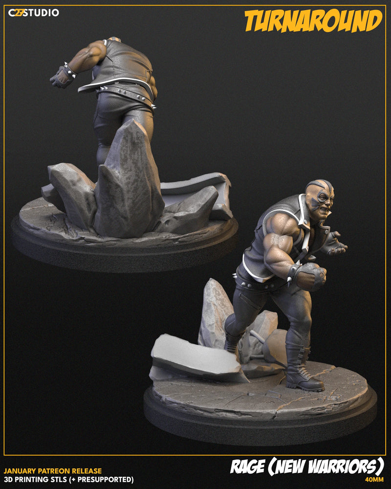 Rage Marvel MCP-compatible resin miniature by C27 Studios - product image 5