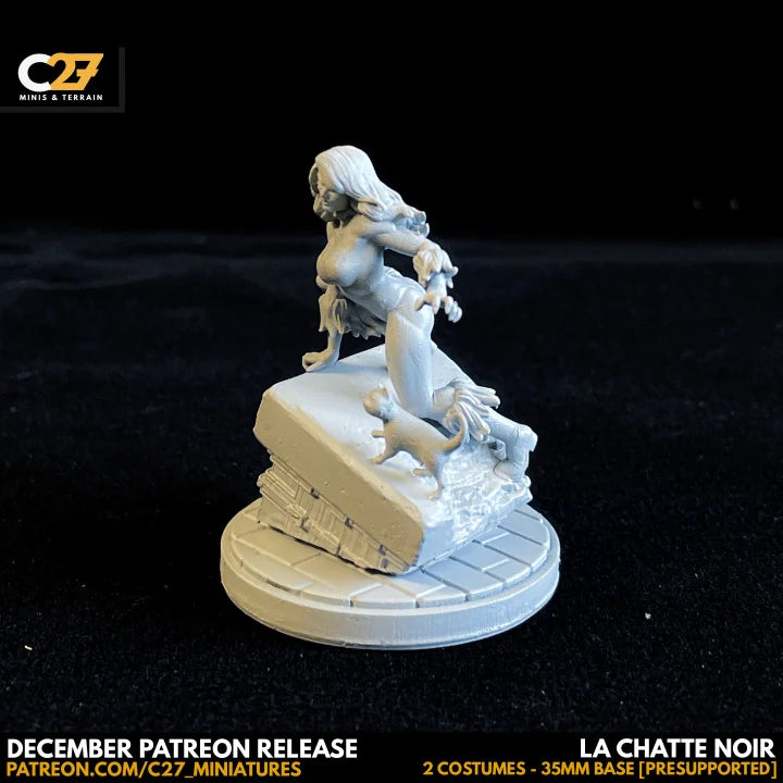 Black Cat (2 Costumes) Marvel MCP-compatible resin miniature by C27 Studios - product image 5