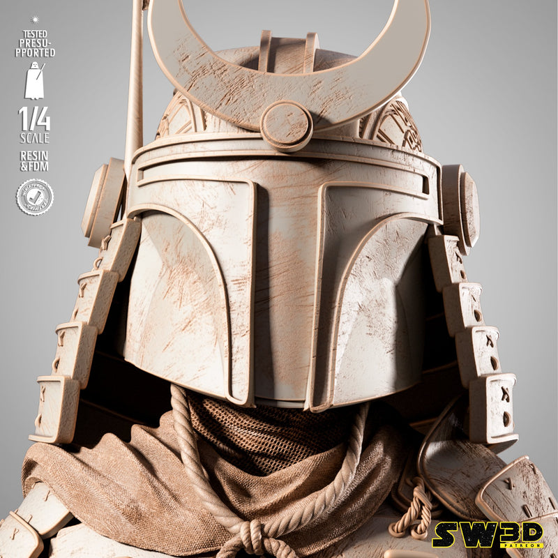Boba Fett Samurai Portrait Bust