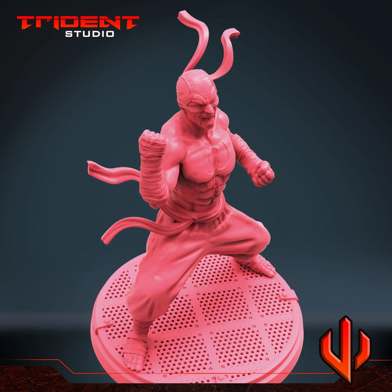 Iron Fist - Sculpt C Marvel MCP-compatible 40mm resin proxy miniature by Trident Miniatures - product image 5