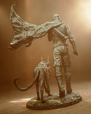 Riddick With Jackal Statue - 1/9 Scale