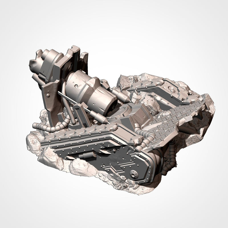 Destroyed Tanks 3D printed terrain view 5