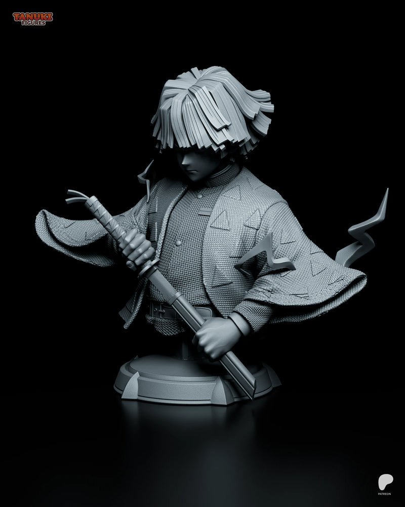 Zenitsu Resin Statue & Bust - Bust view 5