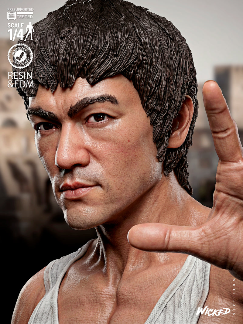 Bruce Lee Portrait Bust resin bust kit view 5