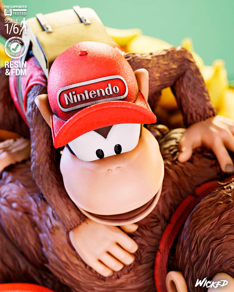 Donkey Kong (Donkey and Diddy) Diorama resin diorama kit view 6