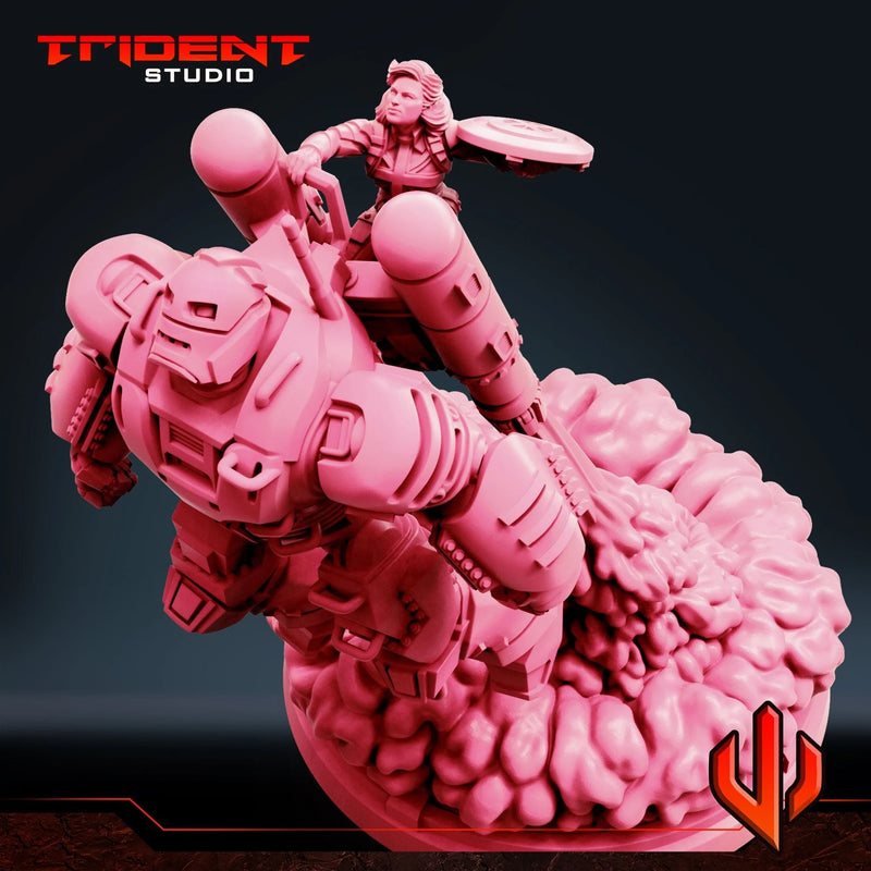 Captain Carter And HYDRA Stomper Marvel MCP-compatible 40mm resin proxy miniature by Trident Miniatures - product image 6