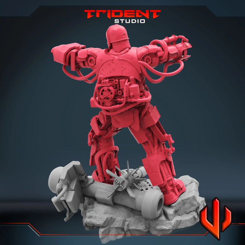 Iron Man MK1 Miniature Marvel MCP-compatible 40mm resin proxy miniature by Trident Miniatures - product image 6