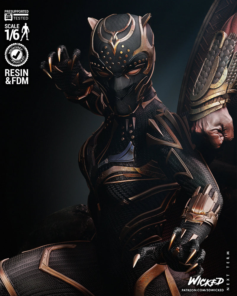 Black Panther and Namor Diorama resin diorama kit view 6