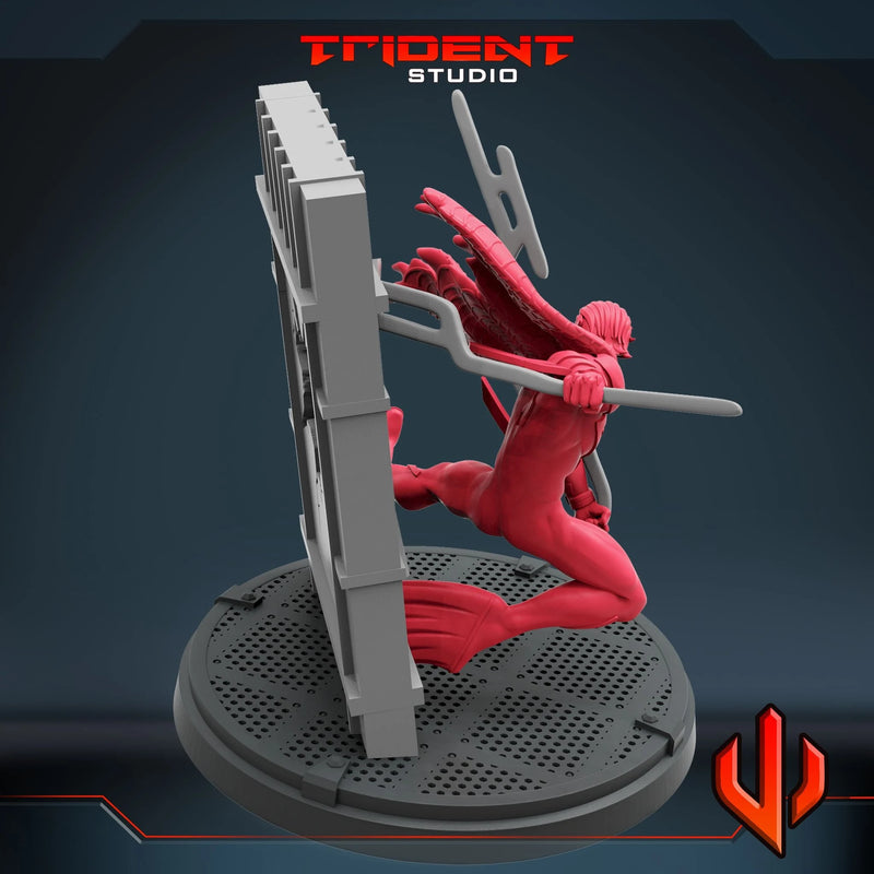 Spider-Man 2099 Miguel Marvel MCP-compatible 40mm resin proxy miniature by Trident Miniatures - product image 6