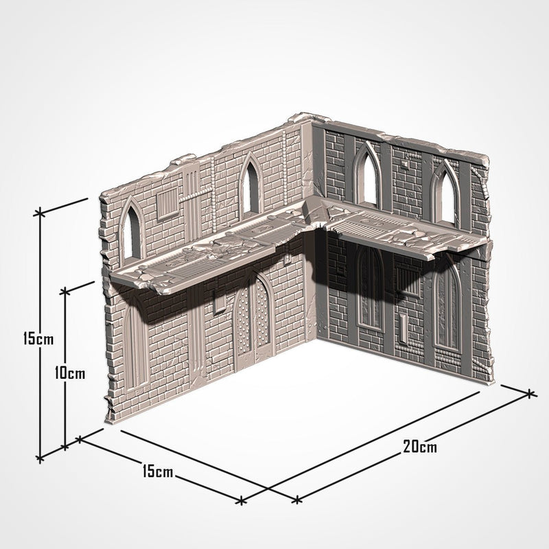 Cathedral Ruins UKTC 3D printed terrain view 6