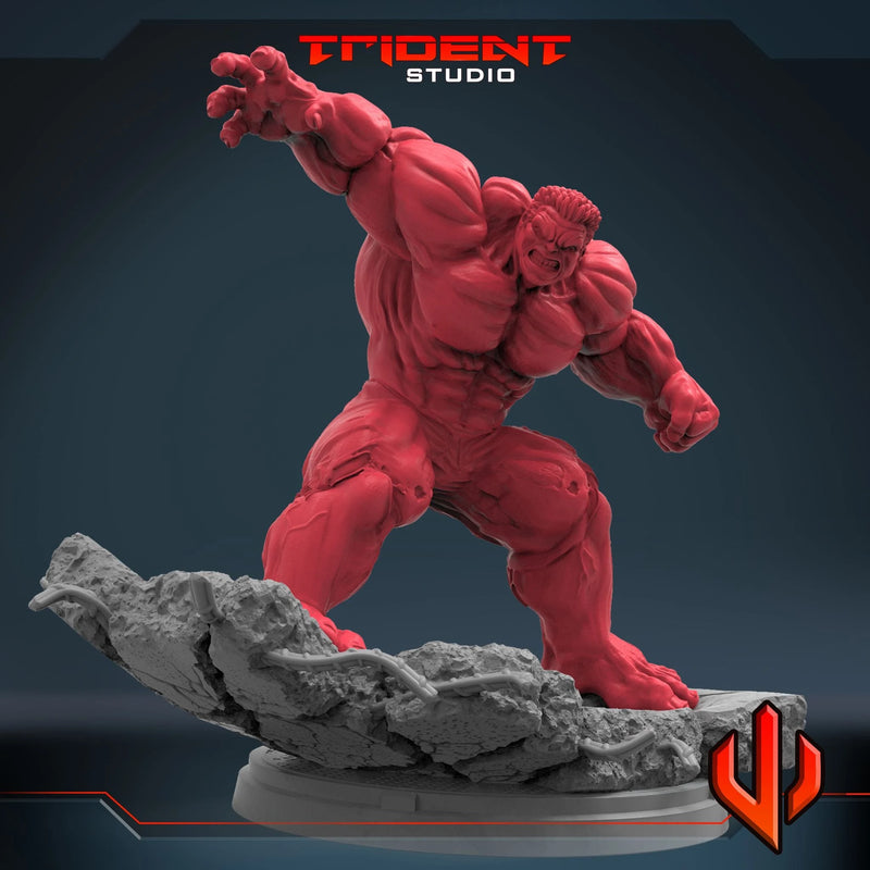 Hulk Vs Juggernaut Marvel MCP-compatible 40mm resin proxy miniature by Trident Miniatures - product image 6