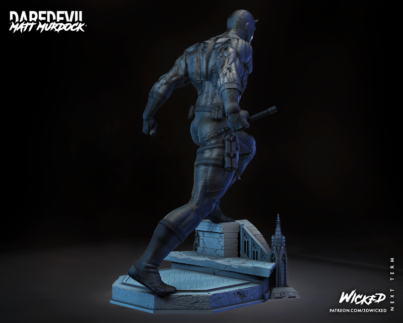 Daredevil Sculpture resin statue kit view 6
