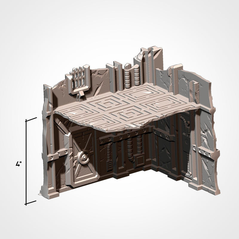 Industrial Ruins GW 10th 3D printed terrain view 6