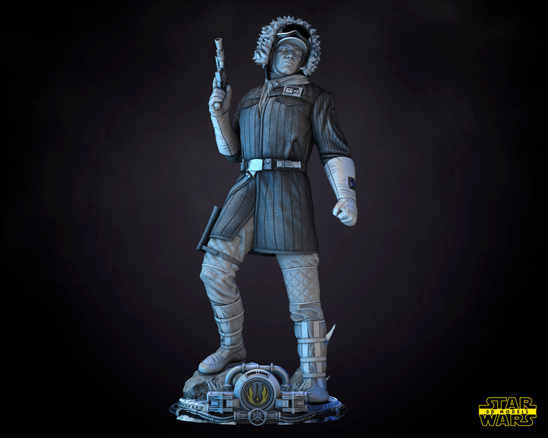 Han Solo Snowsuit Sculpture