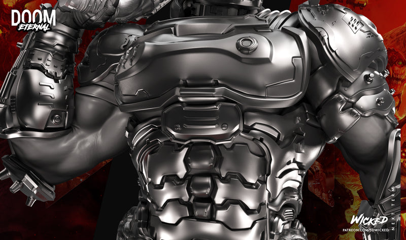 Doom Slayer Bust resin bust kit view 6