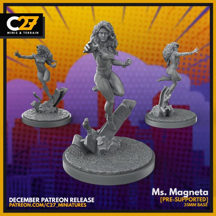 Polaris (Dec 2021 Sculpt) Marvel MCP-compatible resin miniature by C27 Studios - product image 6