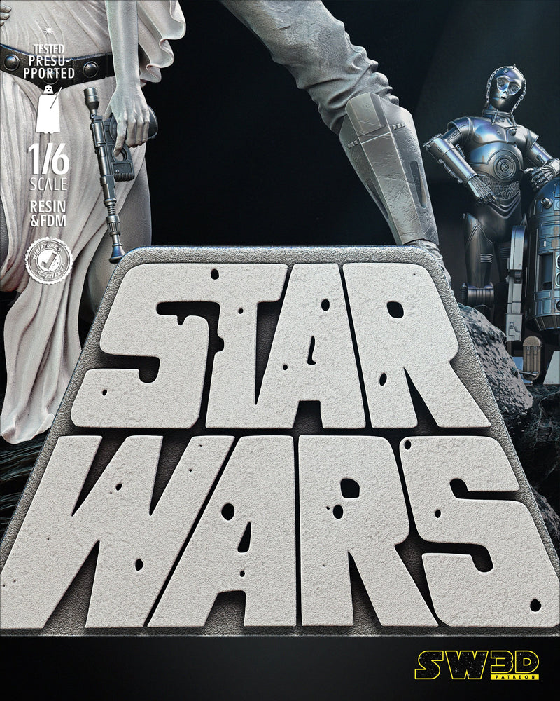 New Hope Luke and Leia Diorama