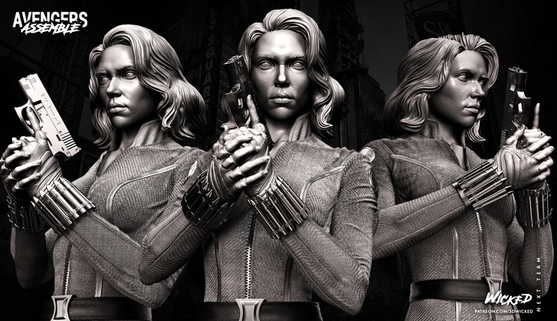 Black Widow Sculpture resin statue kit view 6