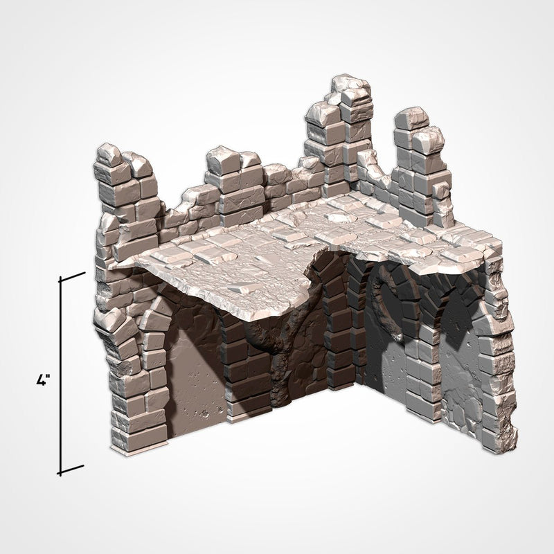 Abandoned Ruins GW 10th 3D printed terrain view 6