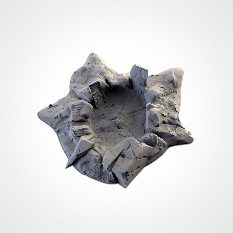 Craters 3D printed terrain view 6
