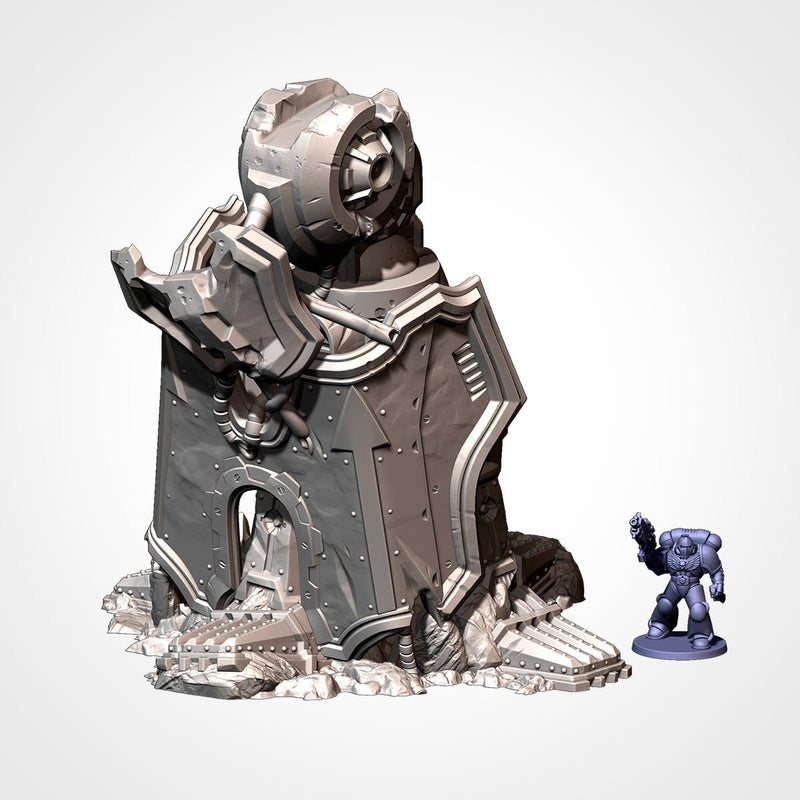Mega Titan Destroyed 3D printed terrain view 6