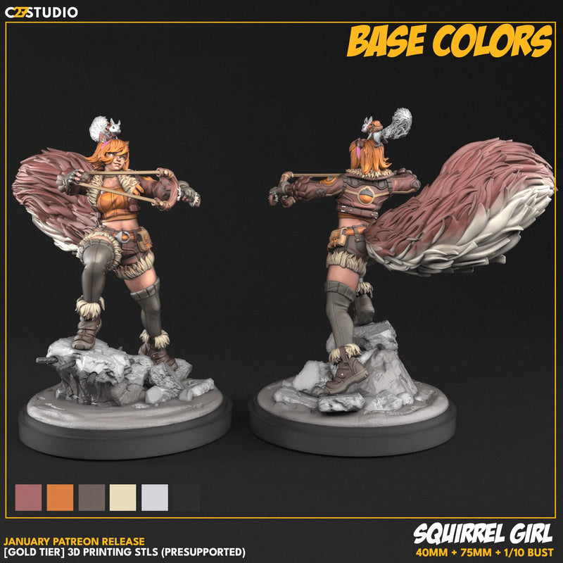 Squirrel Girl (Jan 2025 Sculpt) Marvel MCP-compatible resin miniature by C27 Studios - product image 6