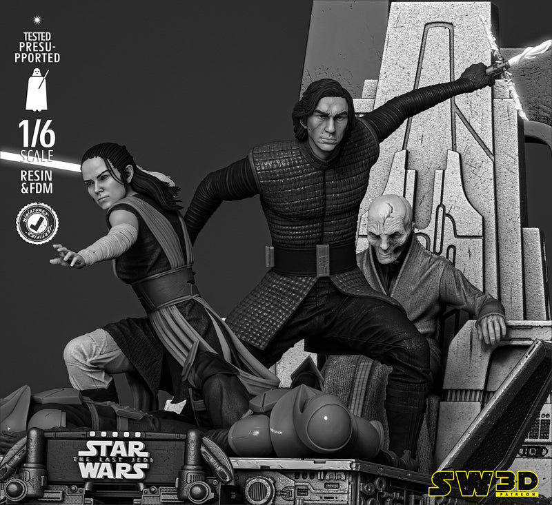 Kylo Ren and Rey Diorama