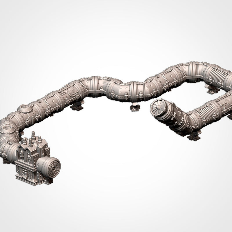 Modular Pipes 3D printed terrain view 6
