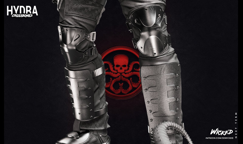 Crossbones Sculpture resin statue kit view 6