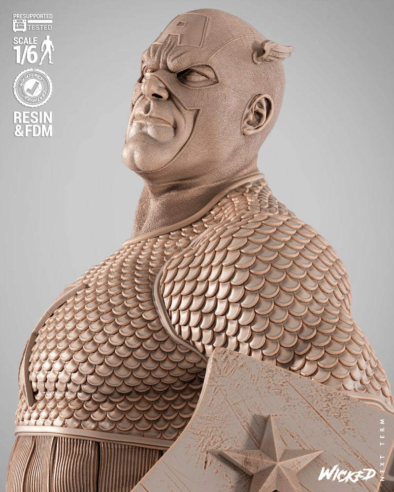 Captain America Sculpture resin statue kit view 6