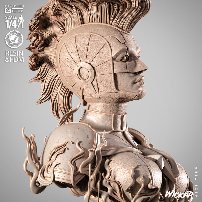 Captain Marvel Portrait Bust resin bust kit view 6