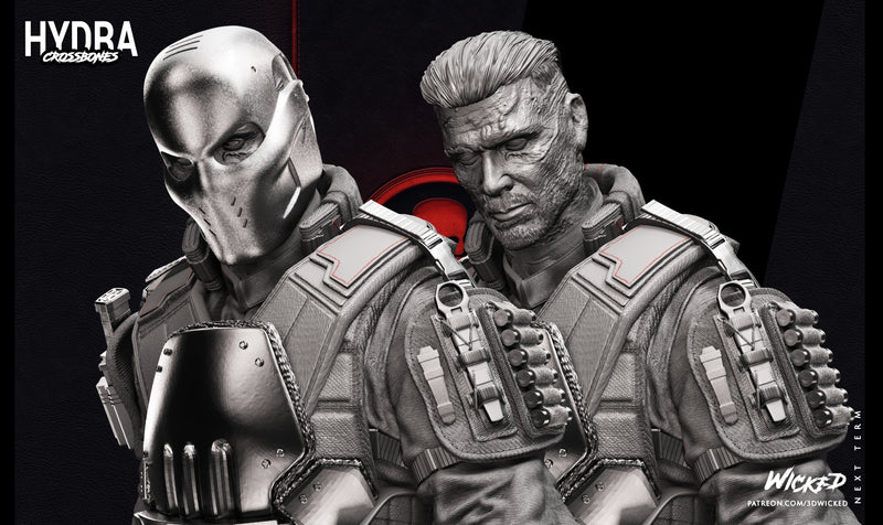 Crossbones Bust resin bust kit view 6
