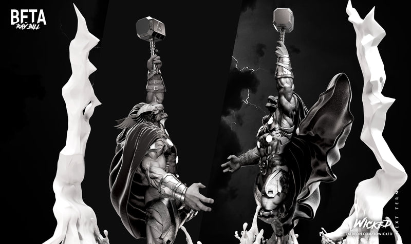 Beta Ray Bill Sculpture resin statue kit view 6