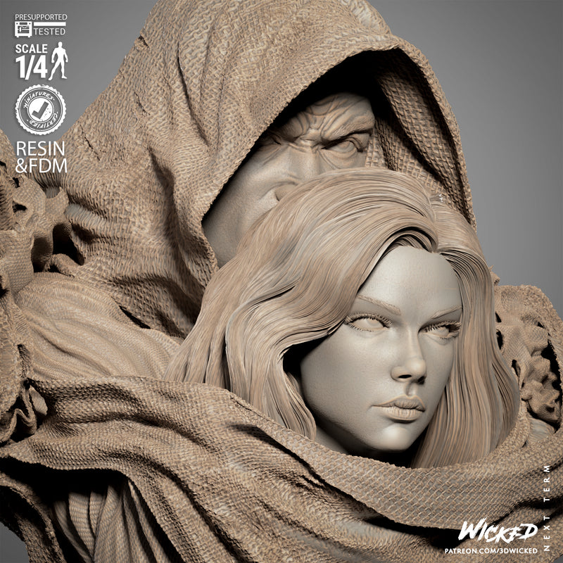 Cloak and Dagger Portrait Bust resin bust kit view 6