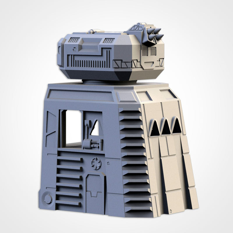 Modular Defense Turrets 3D printed terrain view 6